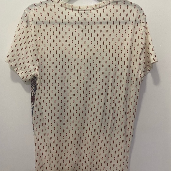 NEW! Lucky Brand Tile Print Short Sleeve Scoop Neck T-Shirt - Picture 4 of 6